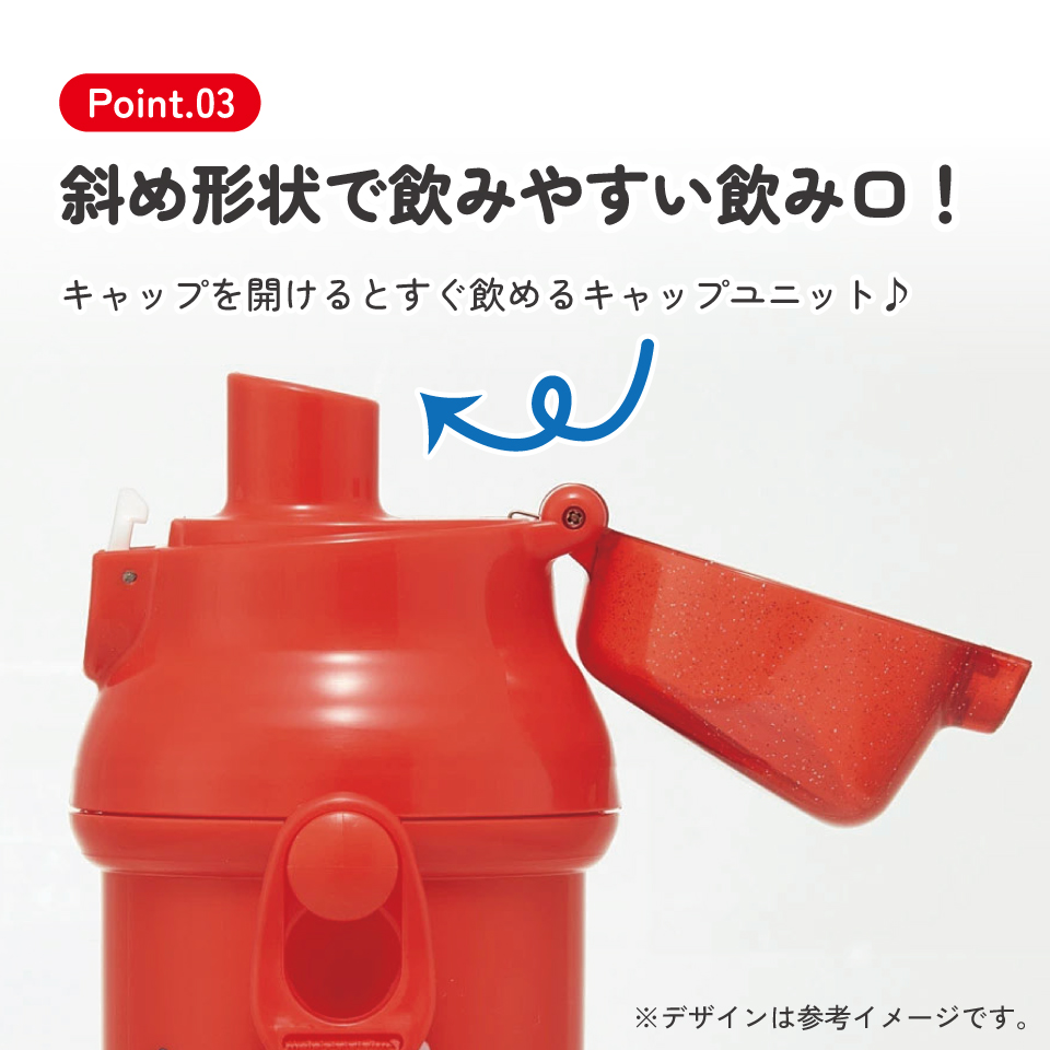 子供用 直飲み プラスチック 水筒 480ml ペコちゃん×ハローキティ/PSB5SANAG_4973307709722