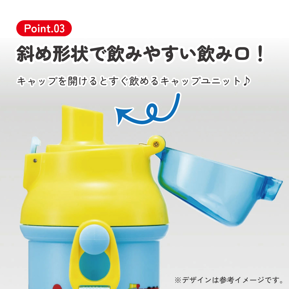 子供用 直飲み プラスチック 水筒 480ml チャギントンPOP/PSB5SANAG_4973307713347