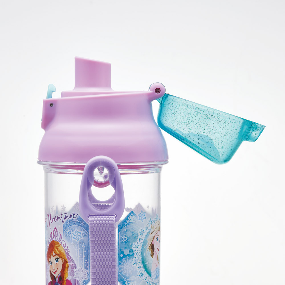 水筒 キッズ ワンタッチ プラスチック 直飲み クリア ボトル 480ml skater スケーター PSB5TR 透明 アナと雪の女王 25年 アナ雪 ディズニー 女の子 女子