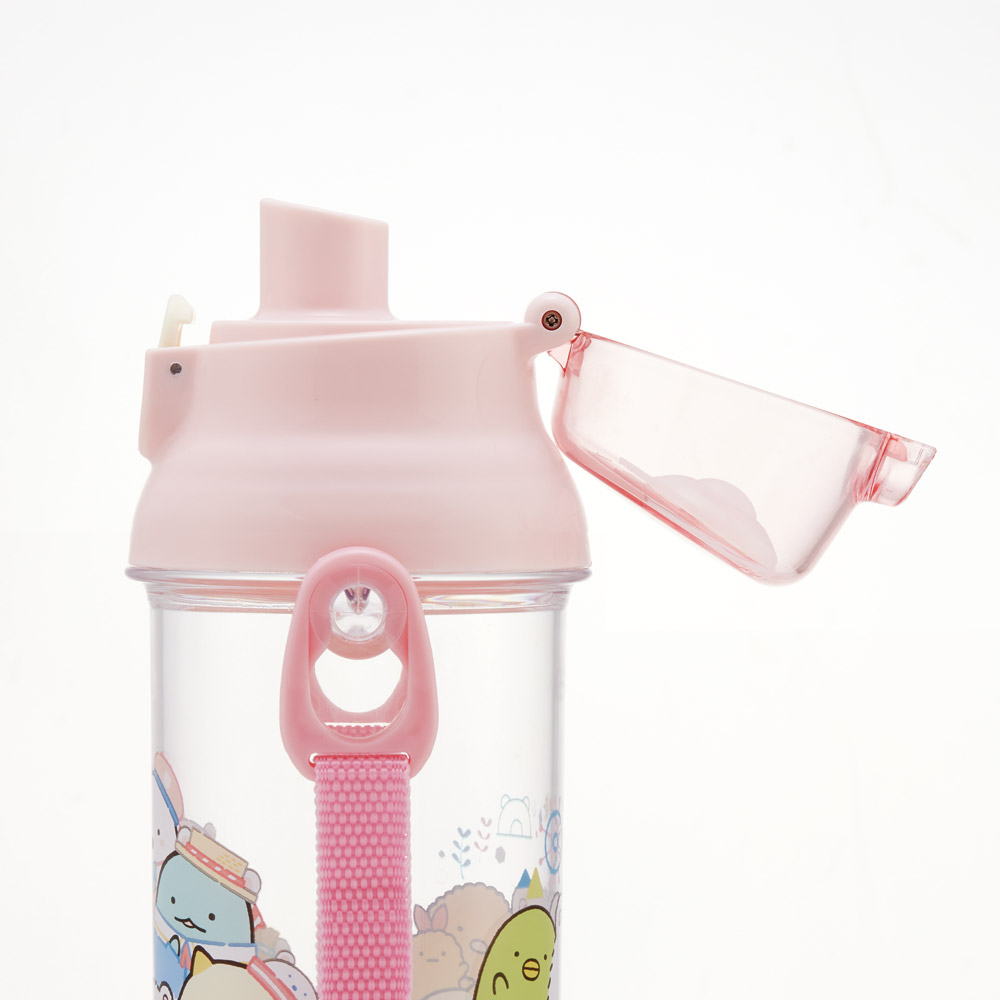 水筒 キッズ ワンタッチ プラスチック 直飲み クリア ボトル 480ml skater スケーター PSB5TR 透明 すみっコぐらし すみっこ ぐらし 女の子 女子