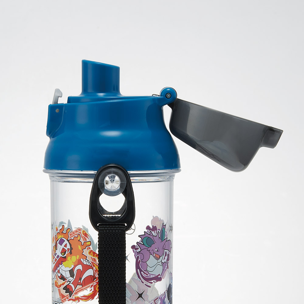 水筒 キッズ ワンタッチ プラスチック 直飲み クリア ボトル 480ml skater スケーター PSB5TR 透明 ポケットモンスター 25年 ポケモン ピカチュウ 男の子