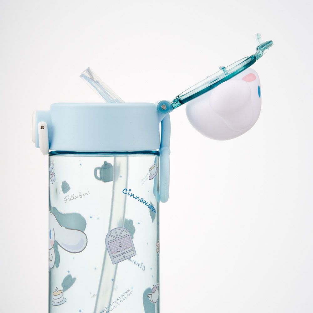スケーター マスコット付き ストロー ボトル 水筒 470ml 手提げ リング 子供 skater PSBM5 シナモロール シナモン サンリオ 女の子 女子【ストロー飲み ストロータイプ 子ども こども かわいい】