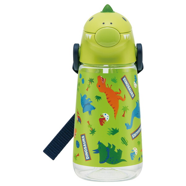 ダイカットストローボトル 420ml ディノサウルス/PSHC4DK_4973307518508