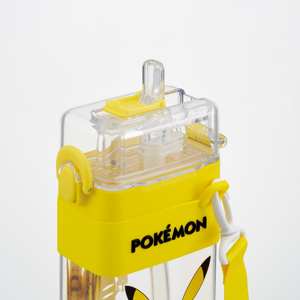 スクエア 2WAY ボトル 水筒 ストロー 直飲み 600ml 子供 キッズ キャラクター スケーター skater PSQW6 ポケットモンスター ポケモン ピカチュウ 男の子