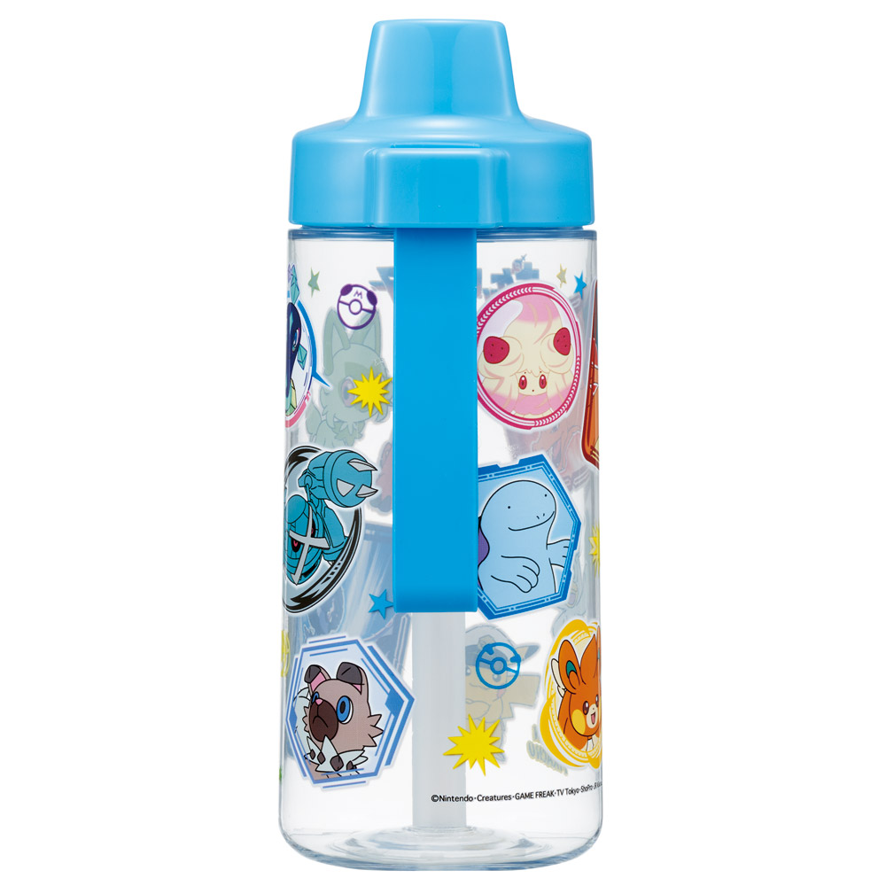 スパウト ストロー 付き 水筒 500ml マグ ウォーター ボトル 透明 キャラクター skater スケーター PSTB5 ポケットモンスター ポケモン 24年 ピカチュウ 男の子