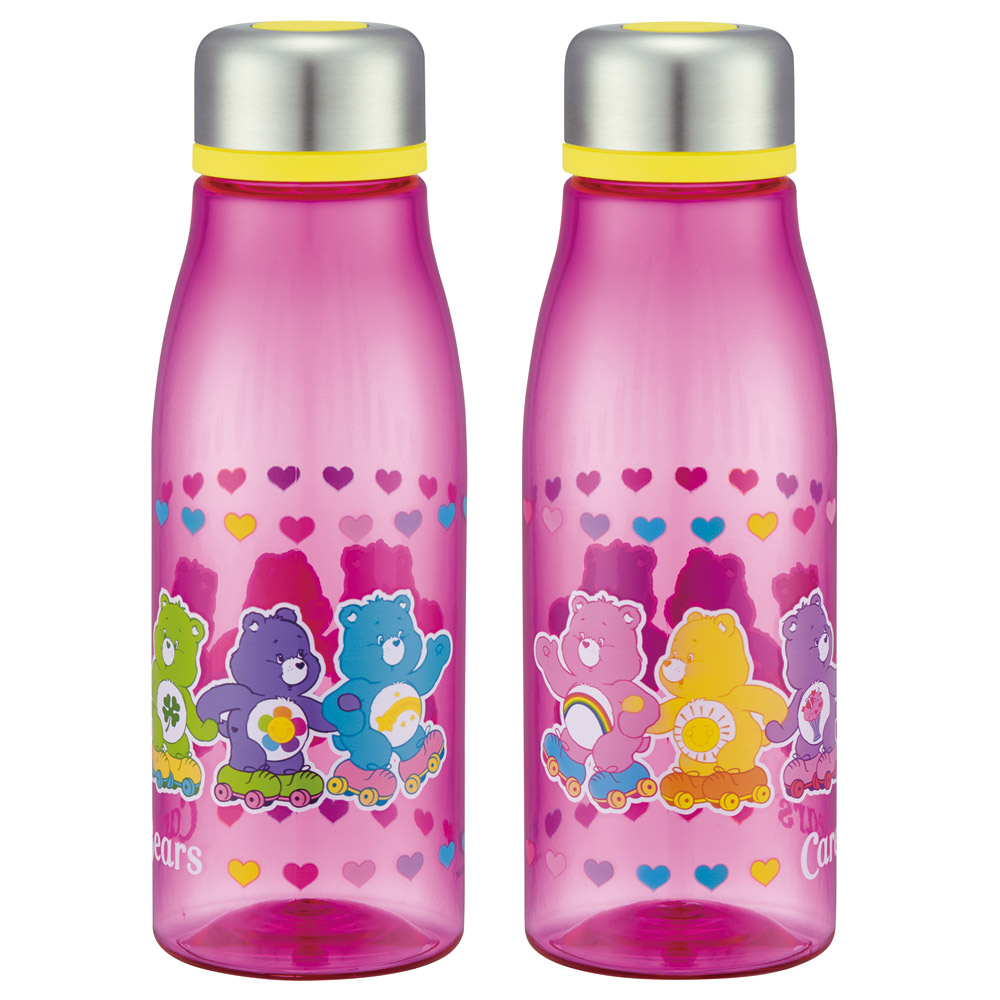 スケーター 水筒 500ml ミニ サイズ プラスチック 大人 直飲み 軽量 かわいい 透明 skater PTY5 Care Bears ケアベア くま カラフル キャラクター