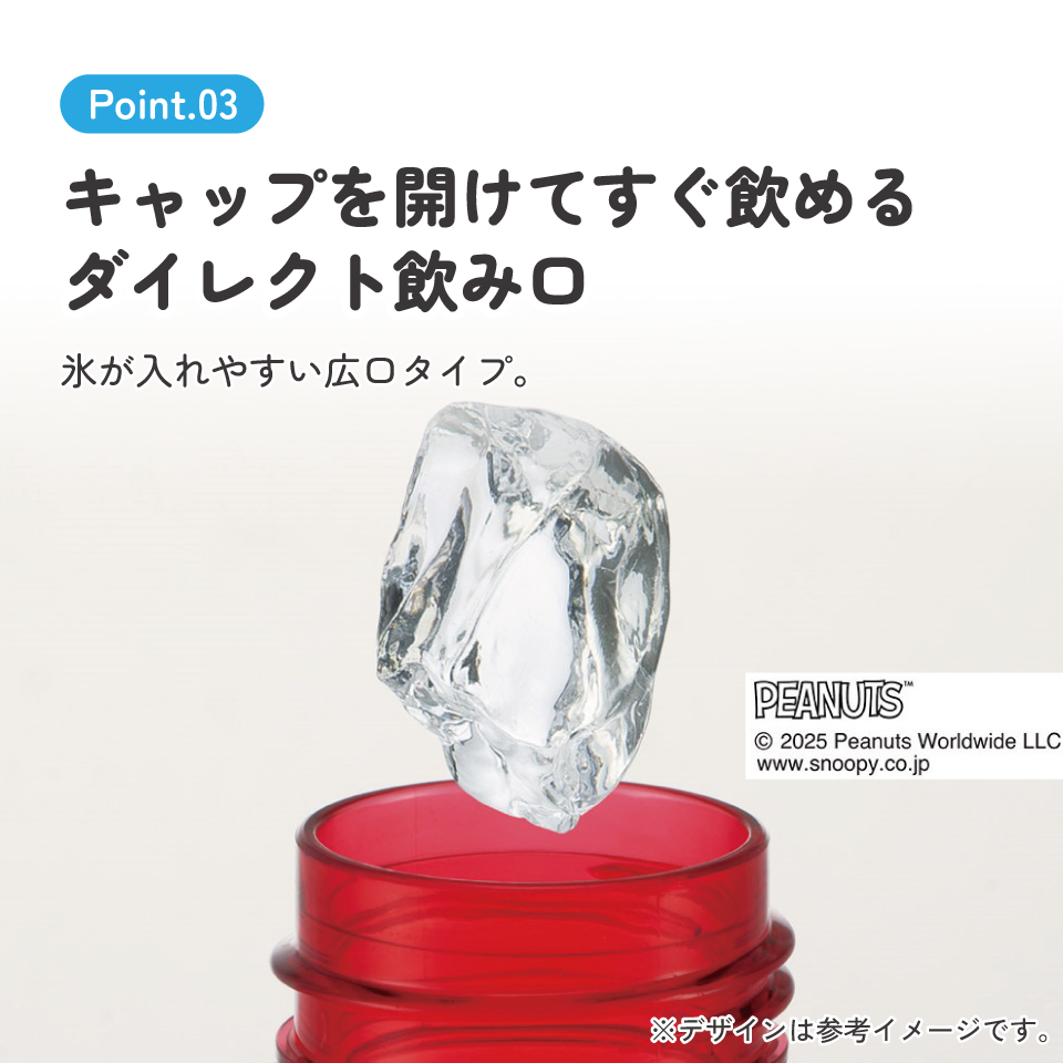 スケーター 水筒 500ml ミニ サイズ プラスチック 大人 直飲み 軽量 かわいい 透明 skater PTY5 チャーリー・ブラウン スヌーピー SNOOPY PEANUTS【スリム キッズ おしゃれ クリア マイボトル クリアボトル 小さい】