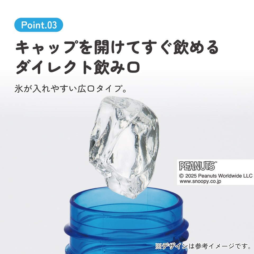 スケーター 水筒 500ml ミニ サイズ プラスチック 大人 直飲み 軽量 かわいい 透明 skater PTY5 ライナス スヌーピー SNOOPY PEANUTS ピーナッツ【スリム キッズ おしゃれ クリア マイボトル クリアボトル 小さい】