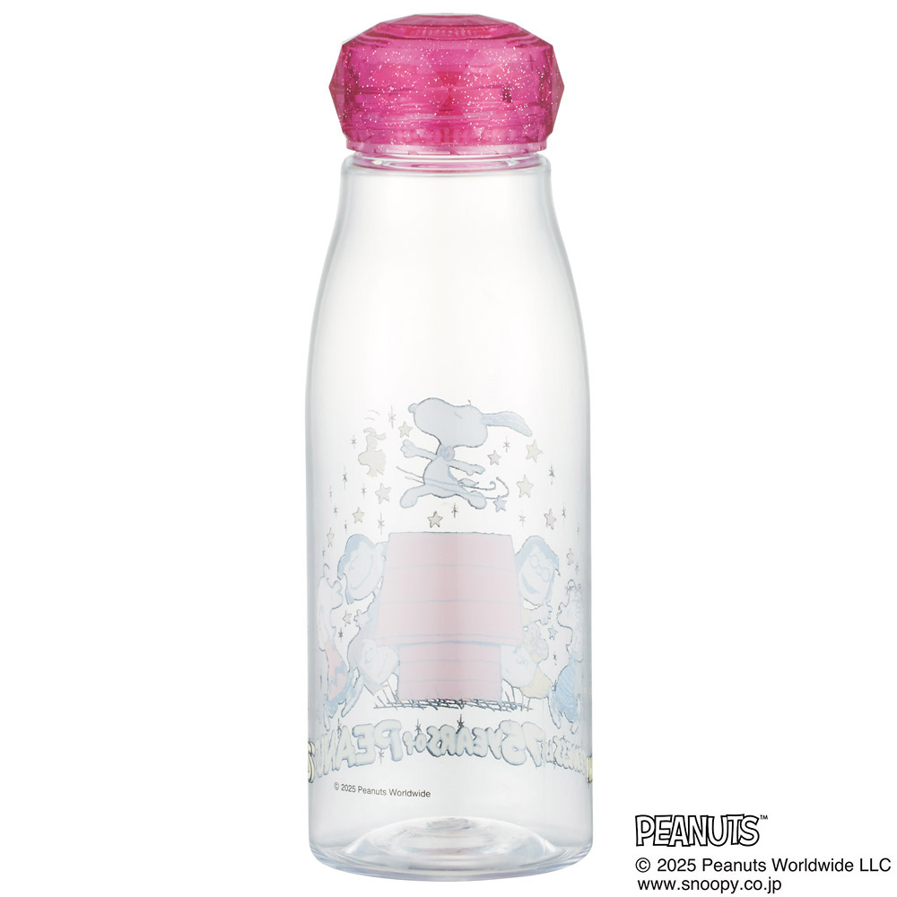 スケーター 水筒 500ml プラスチック ジュエリーウォーターボトル 軽量 おしゃれ skater PTY5D スヌーピー SNOOPY ピーナッツ PEANUTS 75th_dancing【フレーバーウォーター お茶 ジュース スリム ブローボトル かわいい】