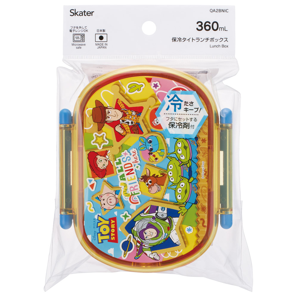 スケーター 保冷 お弁当箱 子供 360ml タイト ランチボックス 1段 弁当箱 レンジ対応 skater QA2BNIC トイストーリー 26年 トイ・ストーリー 男の子 女の子【保冷剤 キャラクター 一段 丸型 可愛い 幼稚園 キッズ】