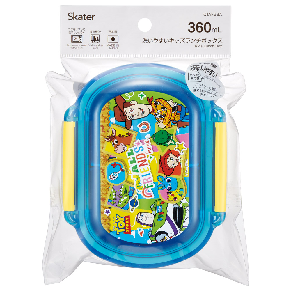 スケーター お弁当箱 子供 360ml 洗いやすい パッキン 日本製 食洗機対応 ふわっと型ふた skater QTAF2BA トイストーリー 26年 トイ・ストーリー 男の子 女の子【キャラクター 1段 ランチボックス 丸型 幼稚園 キッズ】