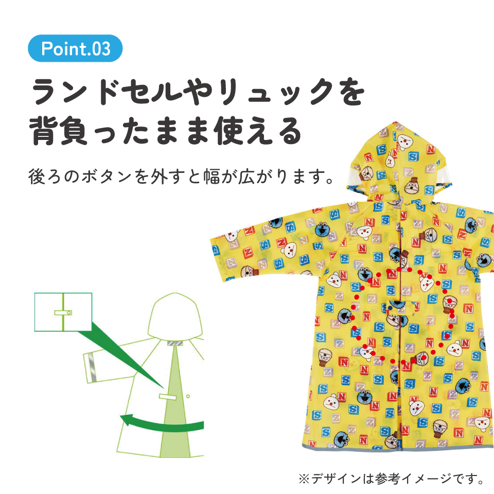 【メール便対象品】 スケーター レインコート キッズ 子供 ランドセル 対応 子ども 通学 キャラクター skater RACO1M パペットスンスン PUPPET SUNSUN グッズ【リュック 対応 110 120 かわいい カッパ 雨合羽 防水】