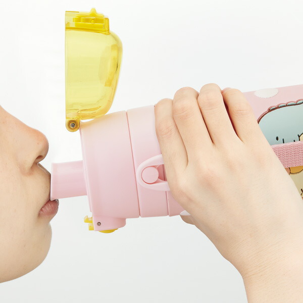 立体プリント 水筒 キッズ ワンタッチ 直飲み ステンレス 480ml おしゃれ かわいい スケーター SDPV5
