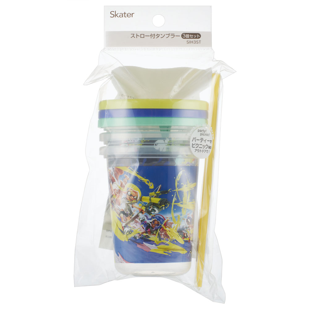 ストロー付タンブラー 320ml/3個セットスプラトゥーン3/SIH3ST_4973307621895/スケーター