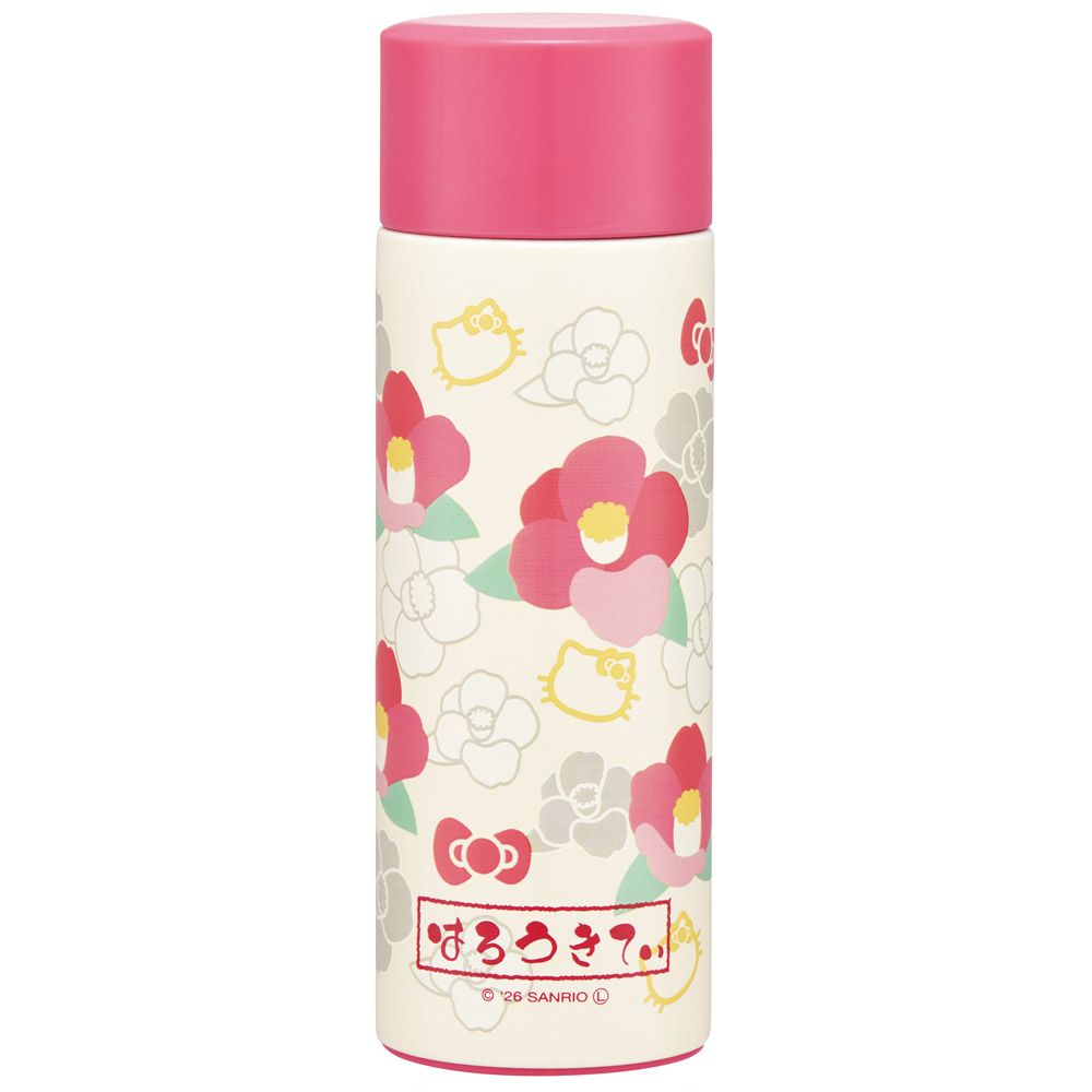 スケーター 水筒 ミニ サイズ 120ml ステンレスボトル キャラクター 子供 キッズ おしゃれ skater SMBC1B キティ ハローキティ サンリオ 和柄 和風 椿【軽量 スリム 保冷 保温 シンプル ギフト プレゼント 母の日 誕生日】
