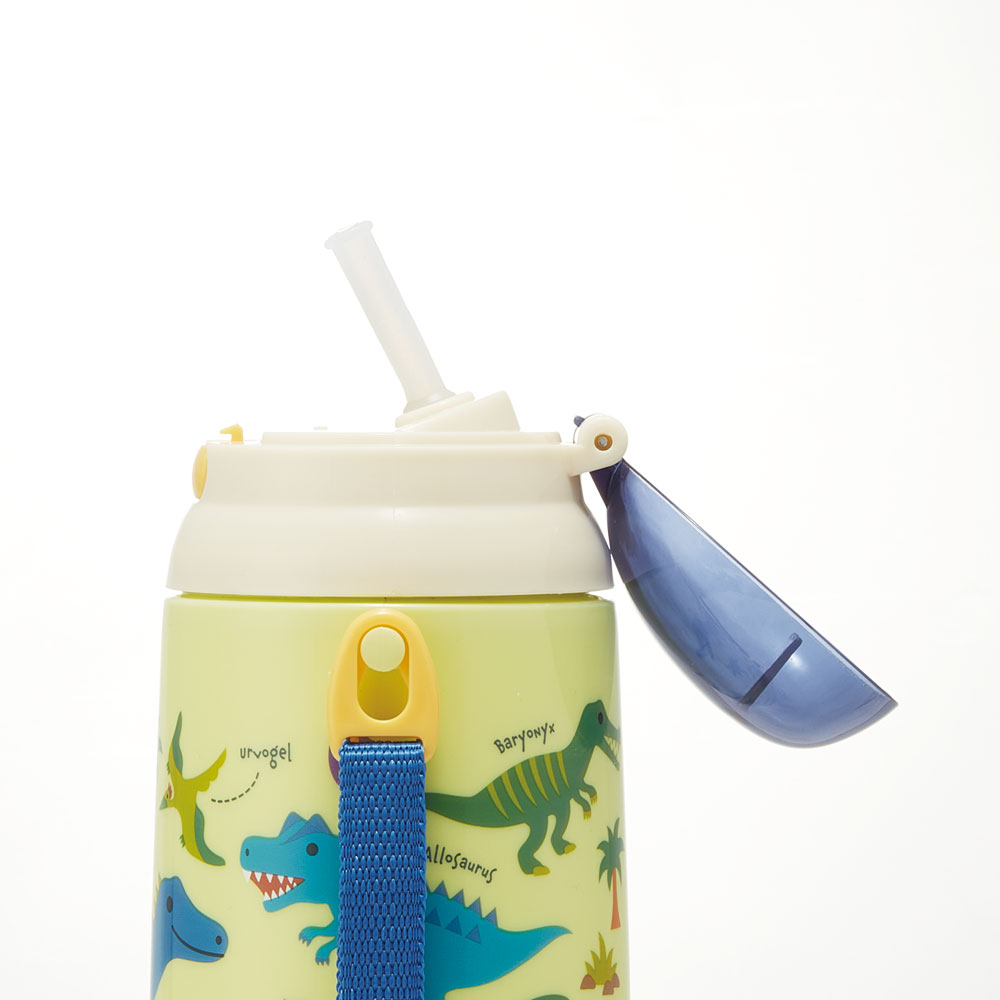 シリコン製ストローホッパ水筒 400ml 水筒 ストロー飲み水筒 プラスチック ＳＳＨ４Ｃ スケーター skater ディノサウルス 恐竜 ダイナソー 男の子 男子