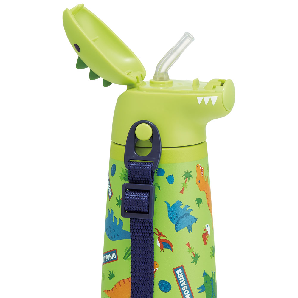 ダイカットストローステンレスボトル 370ml ディノサウルス/SSH4D_4973307638237/スケーター