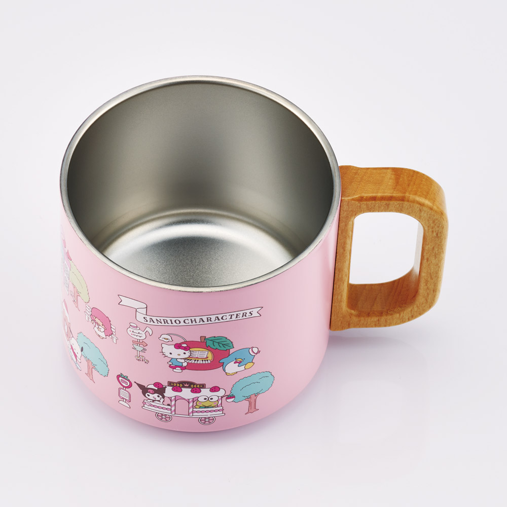 スタッキング ステンレスマグ 350ml 保温 保冷 持ち手付 コップ キャラクター スケーター skater SSTMG3S サンリオ キャラクター village キティ クロミ