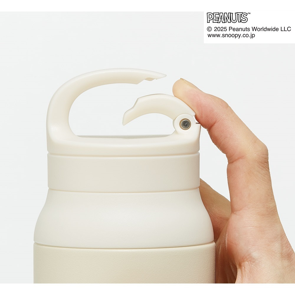 スケーター 水筒 600ml カラビナ ハンドル ステンレス ボトル 保温 保冷 キッズ 子供 STBC6 スヌーピー SNOOPY ピーナッツ 女性 レディース【キャラクター こども 真空二重構造 水分補給】