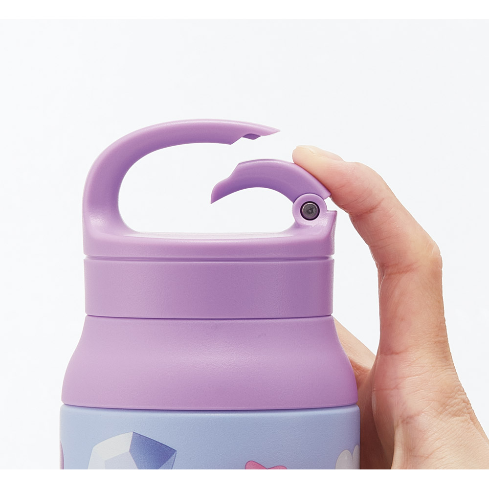 スケーター 水筒 600ml カラビナ ハンドル ステンレス ボトル 保温 保冷 キッズ 子供 STBC6 クロミ クロミちゃん サンリオ 女の子 女子【キャラクター こども 真空二重構造 水分補給】