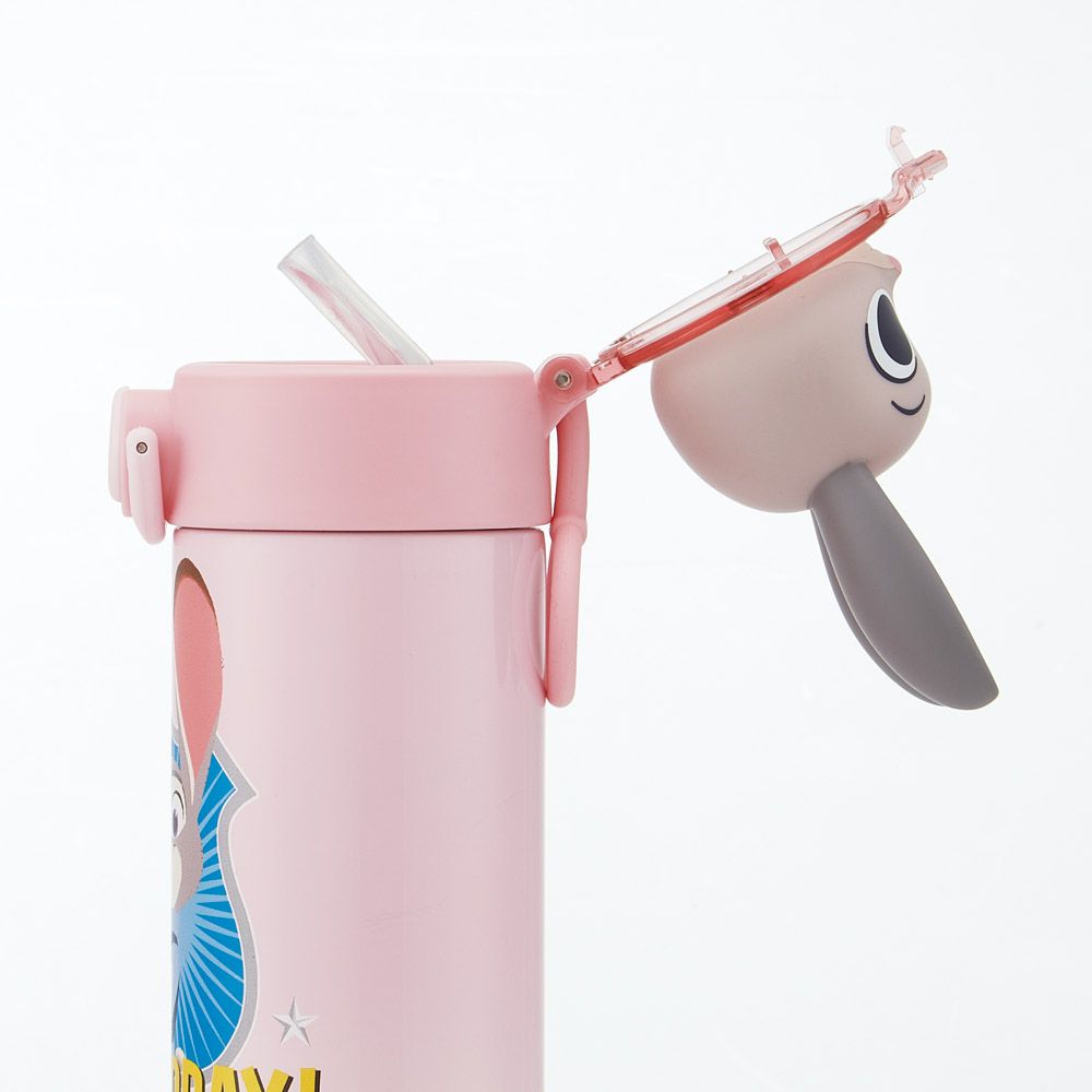 スケーター 水筒 ステンレス マスコット付き ストロー ボトル 420ml 手提げ リング 子供 skater STBM4 ズートピア ジュディ ディズニー【ストロー飲み ストロータイプ 子ども こども かわいい】