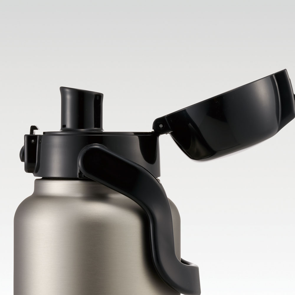 ハンドル付ワンプッシュダイレクトボトル 1000ml シルバー/STD10H_4973307596742