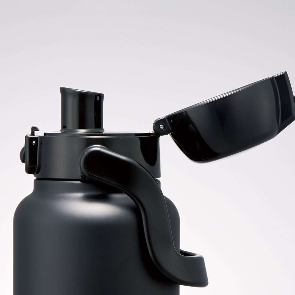 ハンドル付ワンプッシュダイレクトボトル 1200ml ブラック／STD12H_4973307596759