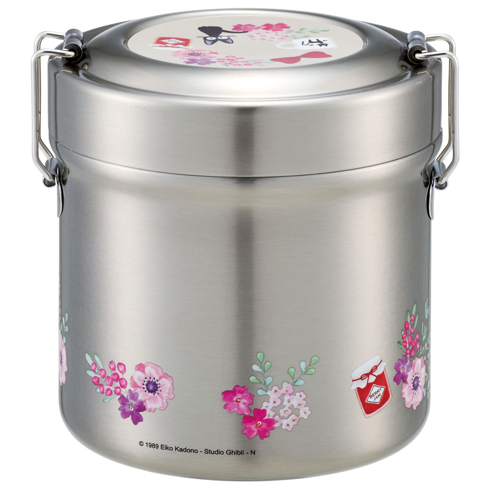 【送料無料】抗菌真空ステンレスランチジャー 600ml/2段魔女の宅急便フレンチ/STLB1AG_4973307647970/スケーター