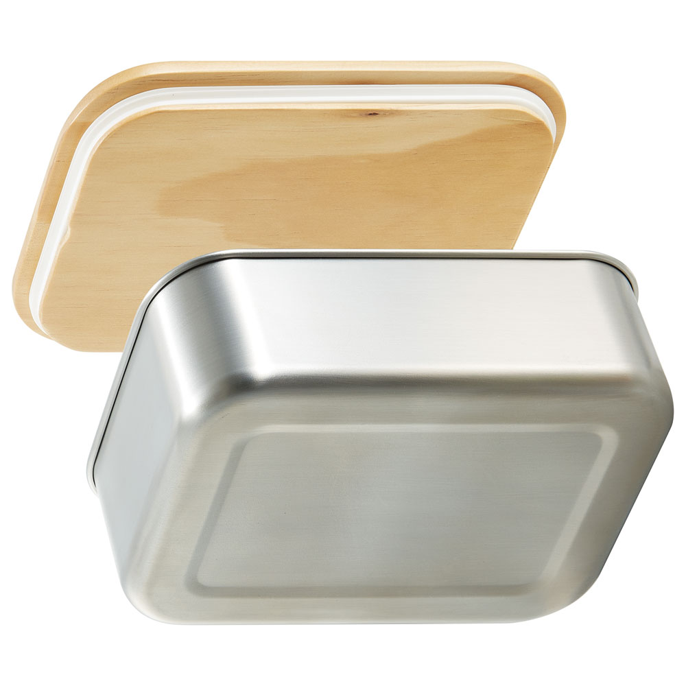 木蓋付き ステンレス 弁当箱 1030ml ランチ ボックス パッキン 付き STLBT11B スケーター skater 木目 おしゃれ シンプル