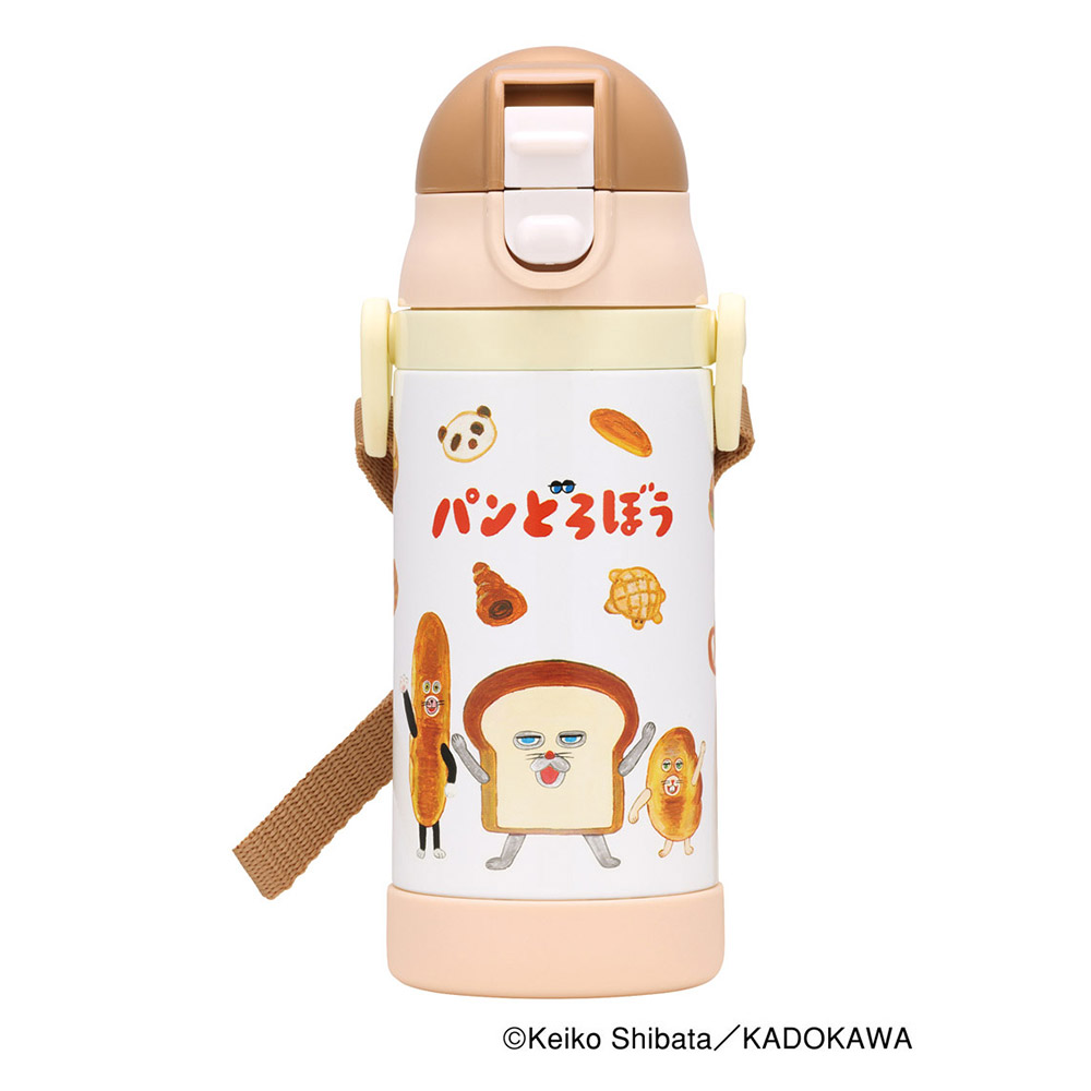 【送料無料】保冷 ステンレス ストローマグ 350ml ベビーマグ ベビー 水筒 赤ちゃん マグ skater スケーター STWM3N パンどろぼう 食ぱん 絵本キャラ 男の子 女の子【トレーニングマグ 子供 ワンプッシュ かわいい ギフト】