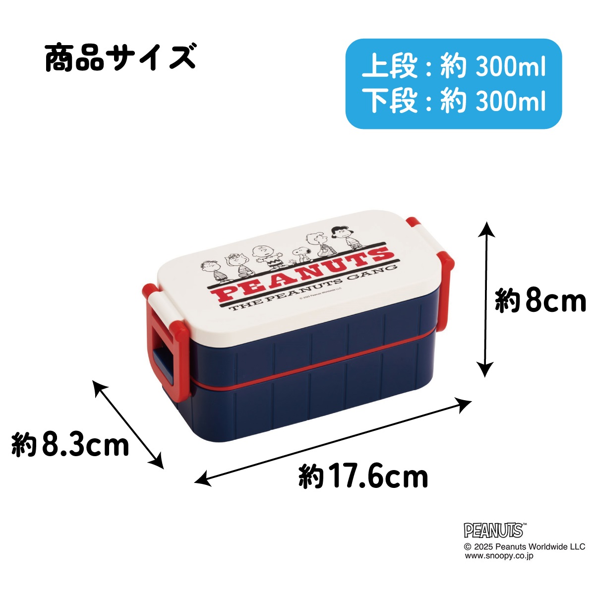 スケーター お弁当箱 弁当箱 お弁当 ランチボックス 2段 二段 箸付き 高校生 中学生 小学生 skater YZW3 GANG スヌーピー SNOOPY ピーナッツ 女性【もれない 漏れない かわいい 可愛い ランチ 子供 キッズ】