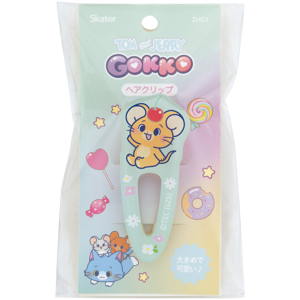 【メール便対象品】 ヘアクリップ 前髪 ヘア クリップ キャラクター 髪留め 子供 ワンポイント 可愛い スケーター skater ZHC1 とむとじぇりーごっこ じぇりー トム&ジェリー【ヘアアクセ ヘアアレンジ キッズ こども かわいい】