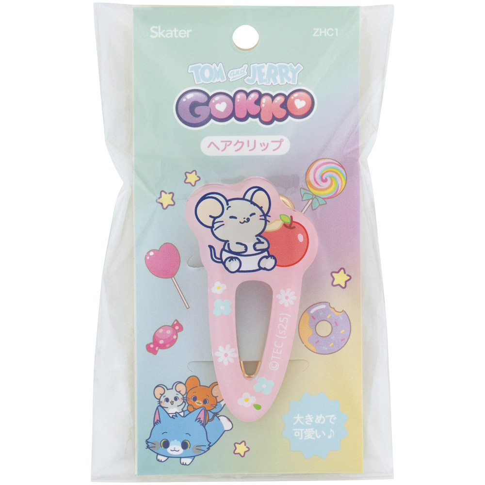 【メール便対象品】 ヘアクリップ 前髪 ヘア クリップ キャラクター 髪留め 子供 ワンポイント 可愛い スケーター skater ZHC1 とむとじぇりーごっこ たふぃー トム&ジェリー【ヘアアクセ ヘアアレンジ キッズ こども かわいい】