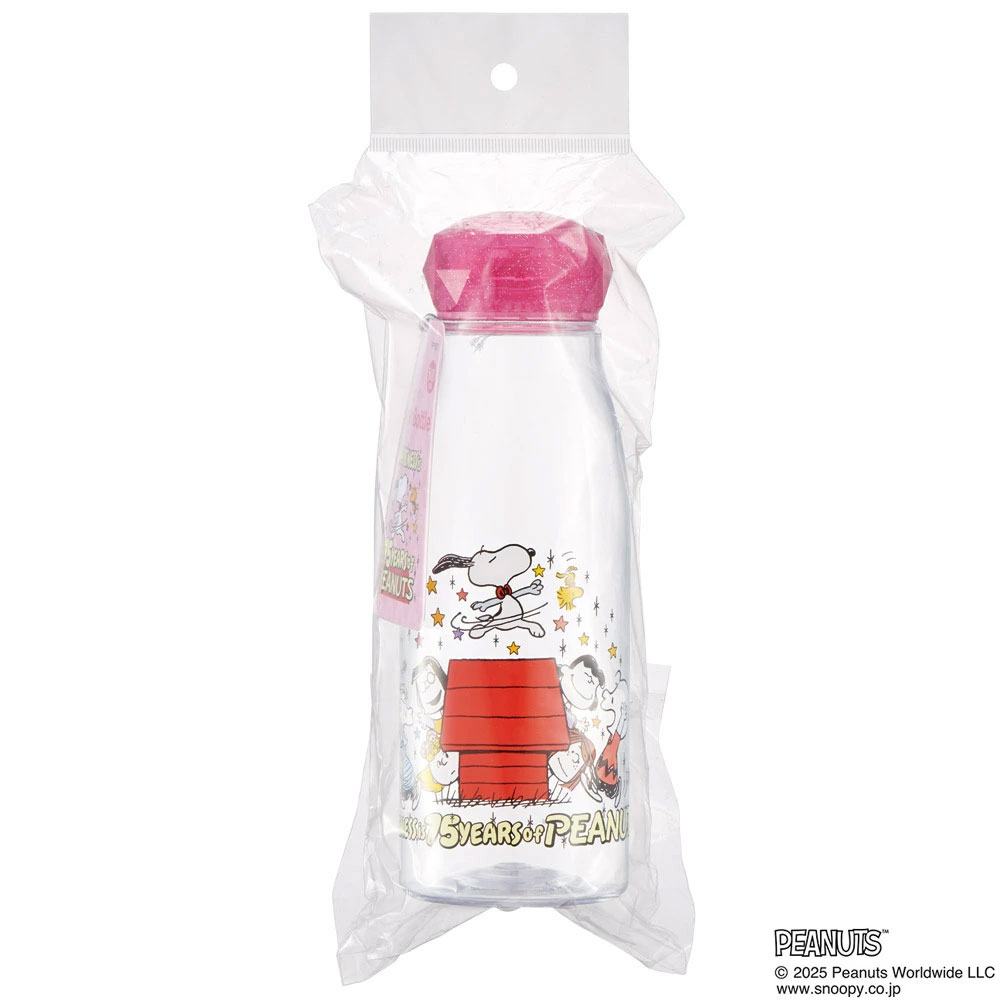 スケーター 水筒 500ml プラスチック ジュエリーウォーターボトル 軽量 おしゃれ skater PTY5D スヌーピー SNOOPY ピーナッツ PEANUTS 75th_dancing【フレーバーウォーター お茶 ジュース スリム ブローボトル かわいい】