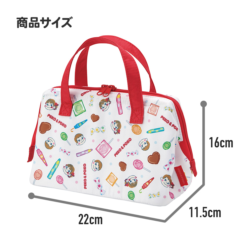 【メール便対象品】 ランチバッグ 保冷 保温 おしゃれ がま口 ランチトートバッグ お弁当かばん skater スケーター KGA1 ペコちゃん おかし ぺこちゃん peko 女の子 女子 女児