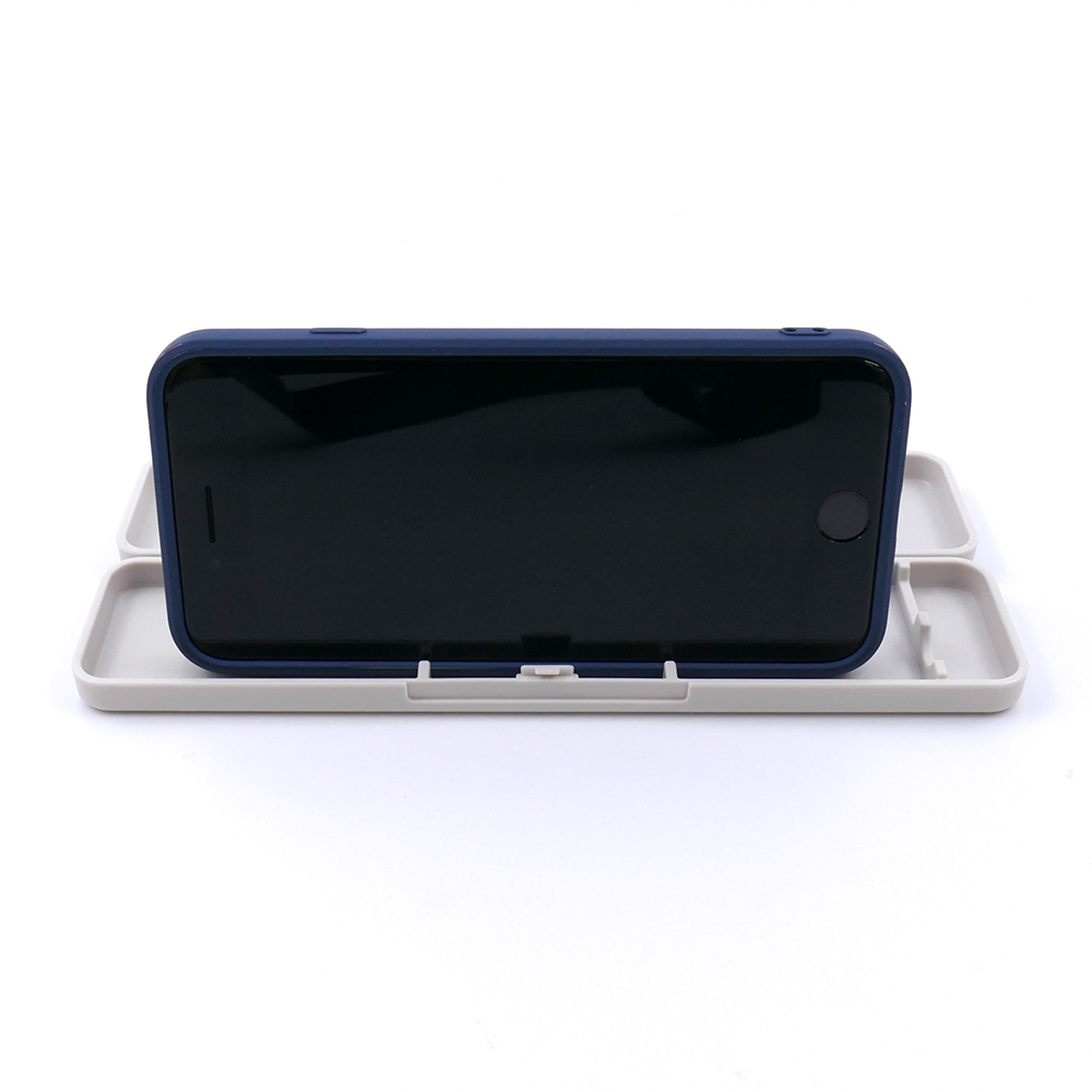 スマホスタンドにもなる音が鳴らないコンビセット(箸・スプーン) 箸18cm ベージュ/CCS3SASS_4973307716980