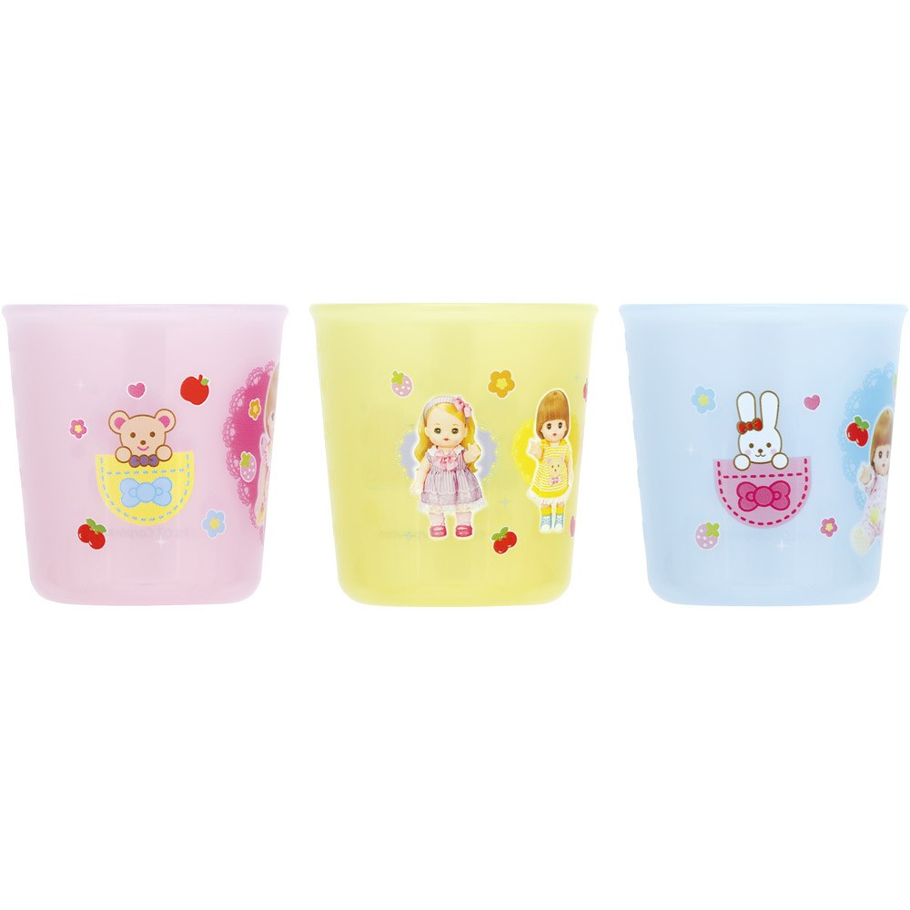 ベビー コップ 3個 セット 赤ちゃん コップ飲み 練習 小さい プラスチック skater スケーター BCUP1AG メルちゃん グッズ めるちゃん【キャラクター 子供 食洗機対応 トレーニング 日本製】