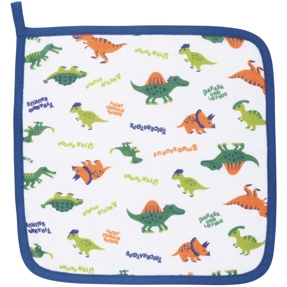 【メール便対象品】 マスコット 付き タオル 30×30cm ガーゼ パイル 綿100% ベビー 子供 可愛い スケーター skater BMT1 ディノサウルス 恐竜 ダイナソー 男の子 男子【手拭き かわいい キャラクター】