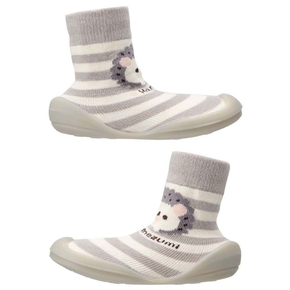 ソックス シューズ ギフトボックス L 13.3cm ベビー 靴 赤ちゃん BSSHL4G スケーター skater Pompon's ハリネズミ はりねずみ 動物 キャラクター【キャラクター 靴下 くつ クツ ファーストシューズ】