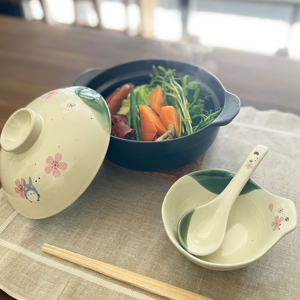 【送料無料】土鍋 6号 卓上鍋 土なべ 一人用 一人鍋 子供 おしゃれ かわいい モダン 大人 桜柄 スケーター CDN18