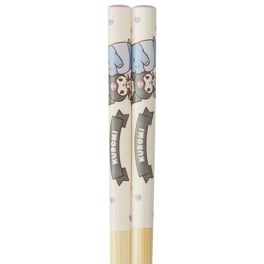 陶器製 ボウル 箸 セット 600ml 21cm 食器 鉢 お椀 丼 竹箸 カトラリー 焼き物 陶物 可愛い 便利 CHBWH1 クロミ クロミちゃん バク サンリオ 女の子 女子【陶製 食事 キャラクター キッズ こども 大人】