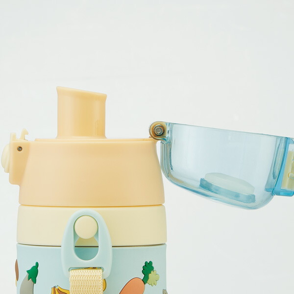 【送料無料】立体プリント 水筒 キッズ ワンタッチ 直飲み ステンレス 480ml おしゃれ かわいい スケーター SDPV5