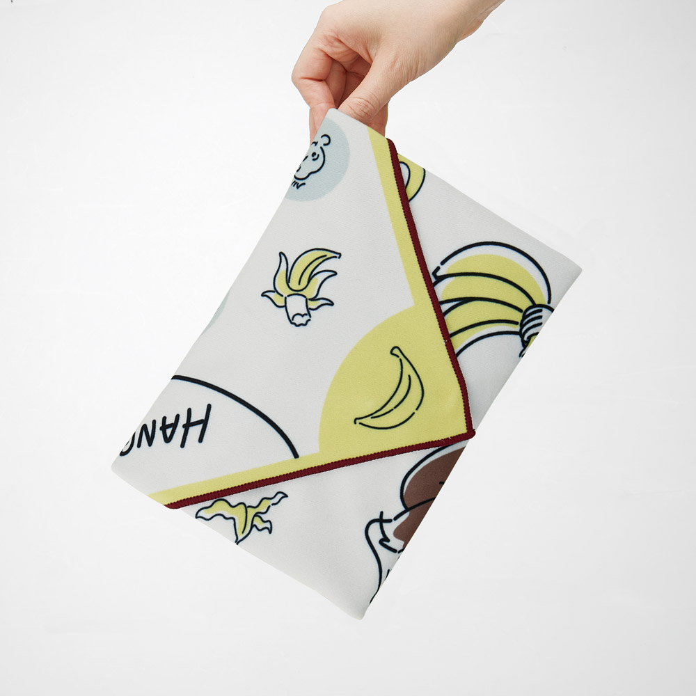 【メール便対象品】 くっつく ランチクロス 43cm お弁当 水筒 包む 簡単 便利 キャラクター 可愛い スケーター skater KBST43 おさるのジョージ 25年 ひとまねこざる