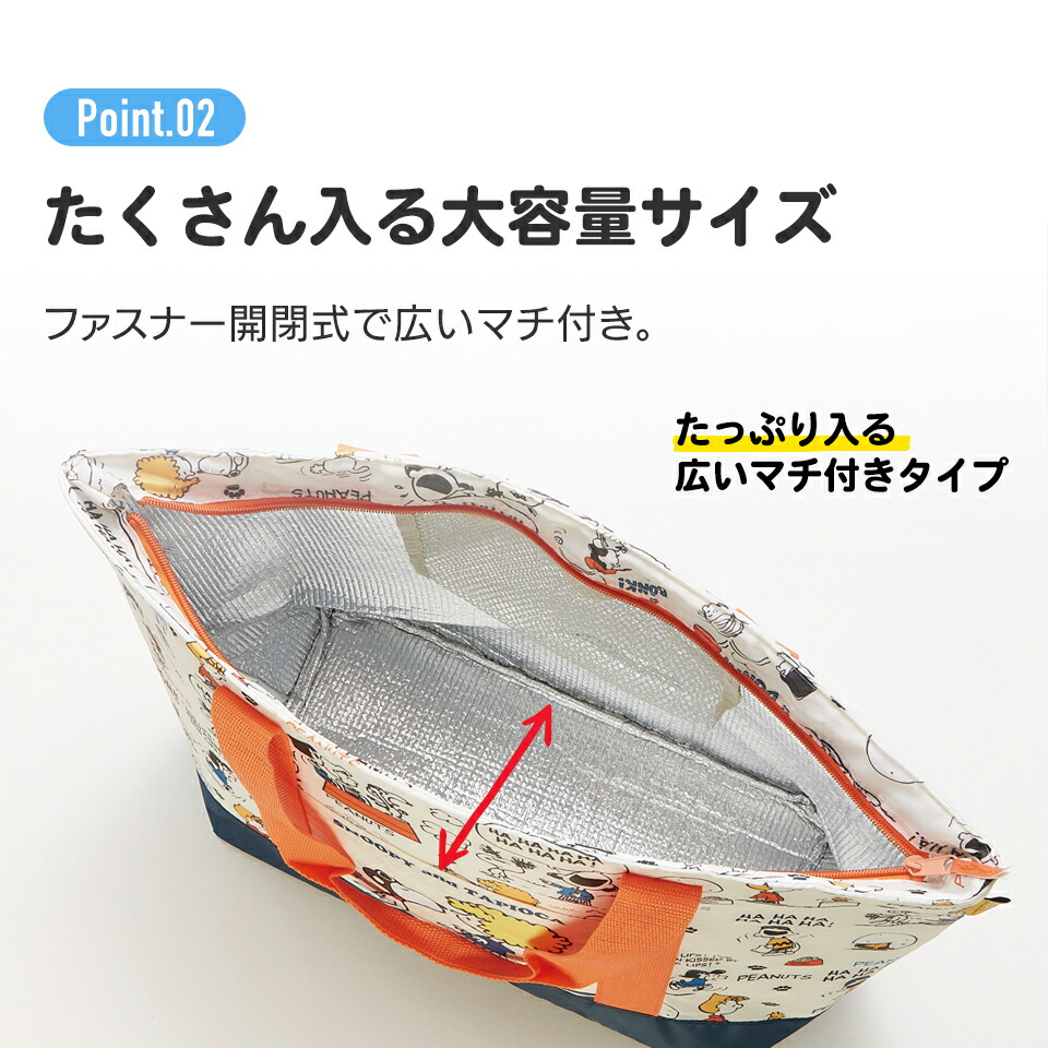トート保冷ショッピングバッグ スヌーピー ピクニック/KCTS1_4973307620133/スケーター