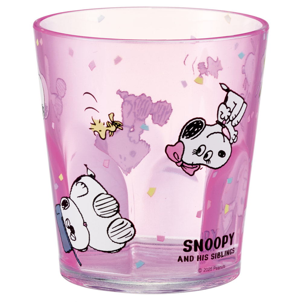 アクリル コップ 割れない 280ml プラスチック 子供 子ども キッズ キャラクター skater スケーター KSA4 スヌーピー SNOOPY バルーン ピンク ピーナッツ 女性【アクリルコップ 洗面所 食器 タンブラー 透明 クリア】