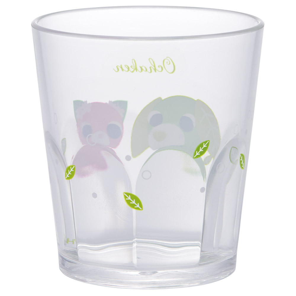 スケーター アクリル コップ 割れにくい 280ml プラスチック 子供 子ども キッズ キャラクター skater KSA4J お茶犬 リョク 緑茶犬 サクラ さくら茶猫 グッズ【透明 クリア アクリルコップ 洗面所 タンブラー】