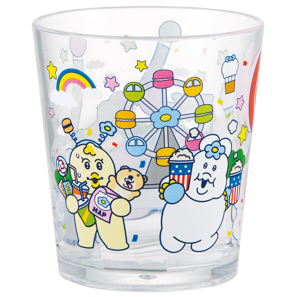 スケーター アクリル コップ 割れにくい 280ml プラスチック 子供 キッズ キャラクター skater KSA4J おぱんちゅうさぎ おパンチュウサギ レトロ遊園地【透明 クリア アクリルコップ 洗面所 タンブラー】