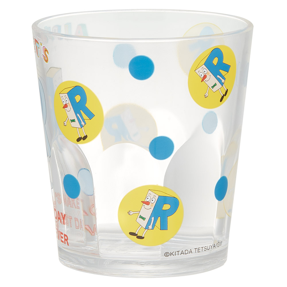 スケーター アクリル コップ 割れにくい 280ml プラスチック 子供 キッズ キャラクター skater KSA4J R アルファベッツ ポンキッキーズ P-chan Pちゃん【透明 クリア アクリルコップ 洗面所 タンブラー アルファベット】