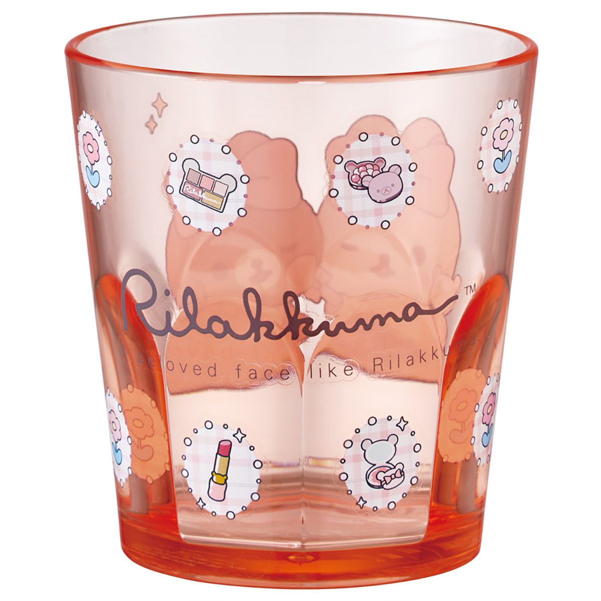 スケーター アクリル コップ 割れにくい 280ml プラスチック 子供 キッズ キャラクター skater KSA4J リラックマ メイクアップ Rilakkuma グッズ【透明 クリア アクリルコップ 洗面所 タンブラー】