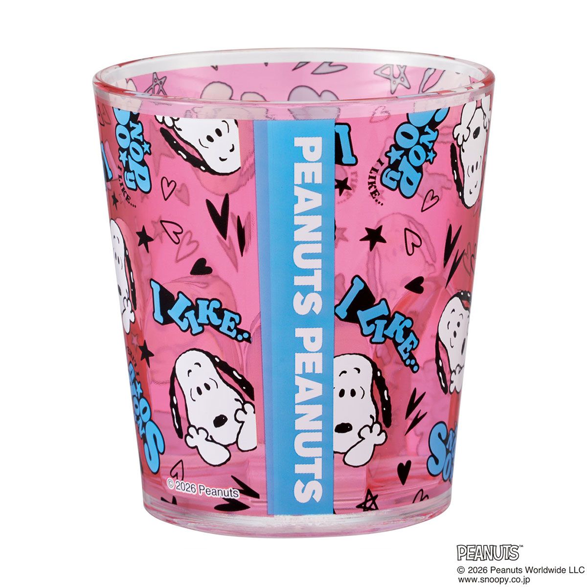 スケーター アクリル コップ 割れにくい 280ml プラスチック 子供 キッズ キャラクター skater KSA4J スヌーピー ピンク アイライク SNOOPY ピーナッツ【透明 クリア アクリルコップ 洗面所 タンブラー】